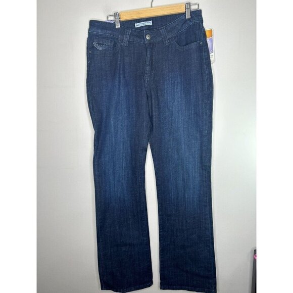 Lee Women's Jeans Barely Bootcut Blue Mid Rise Fit Denim Stretch Size 12 M NWT - Picture 1 of 8